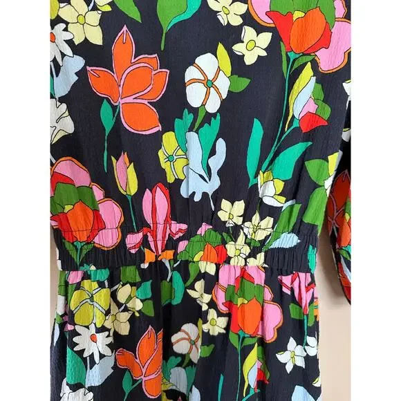 Kate Spade Flower Bed Lawn Floral Midi Dress - Picture 5 of 9